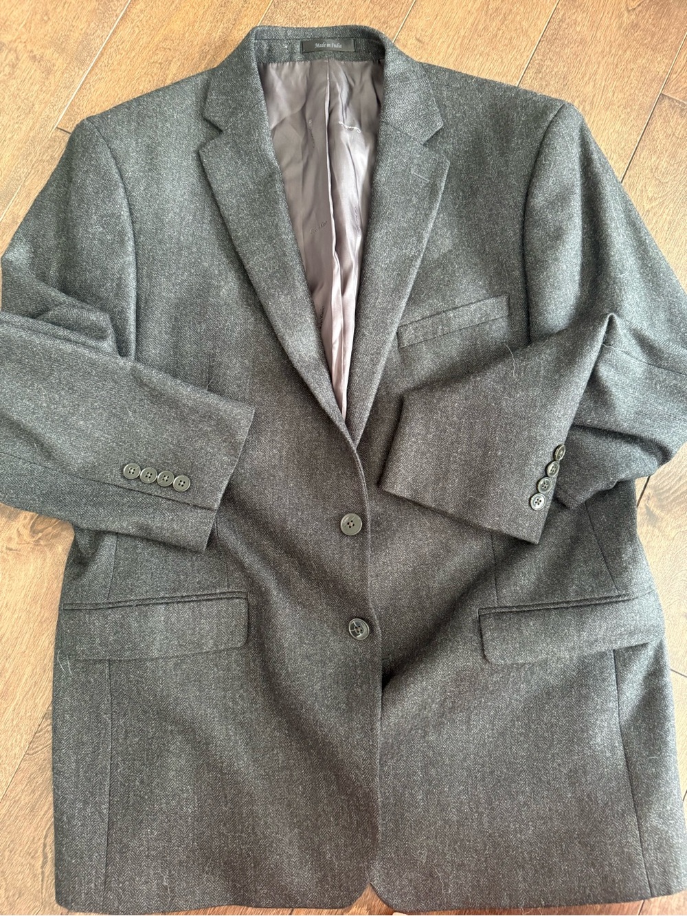 Calvin Klein Men's Classic Gray 100% Wool Blazer
